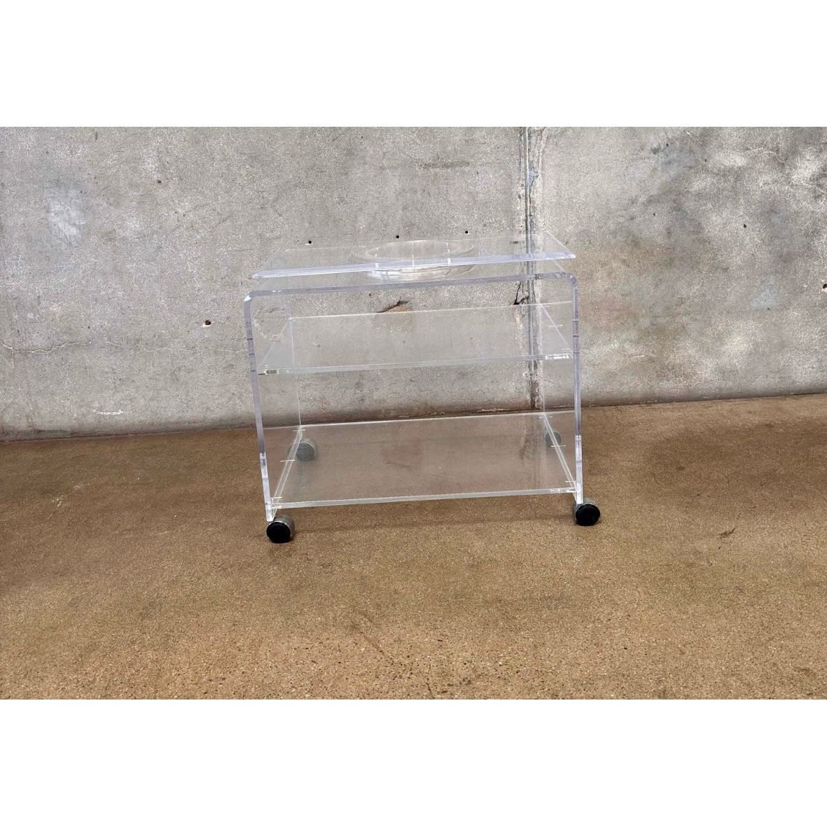 Post Modern Akko Lucite Swivel Tray Cart