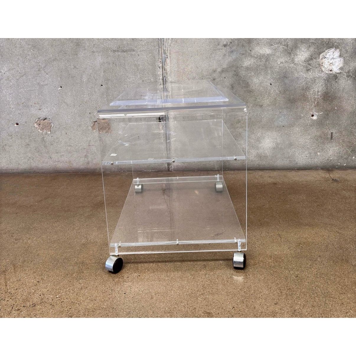 Post Modern Akko Lucite Swivel Tray Cart