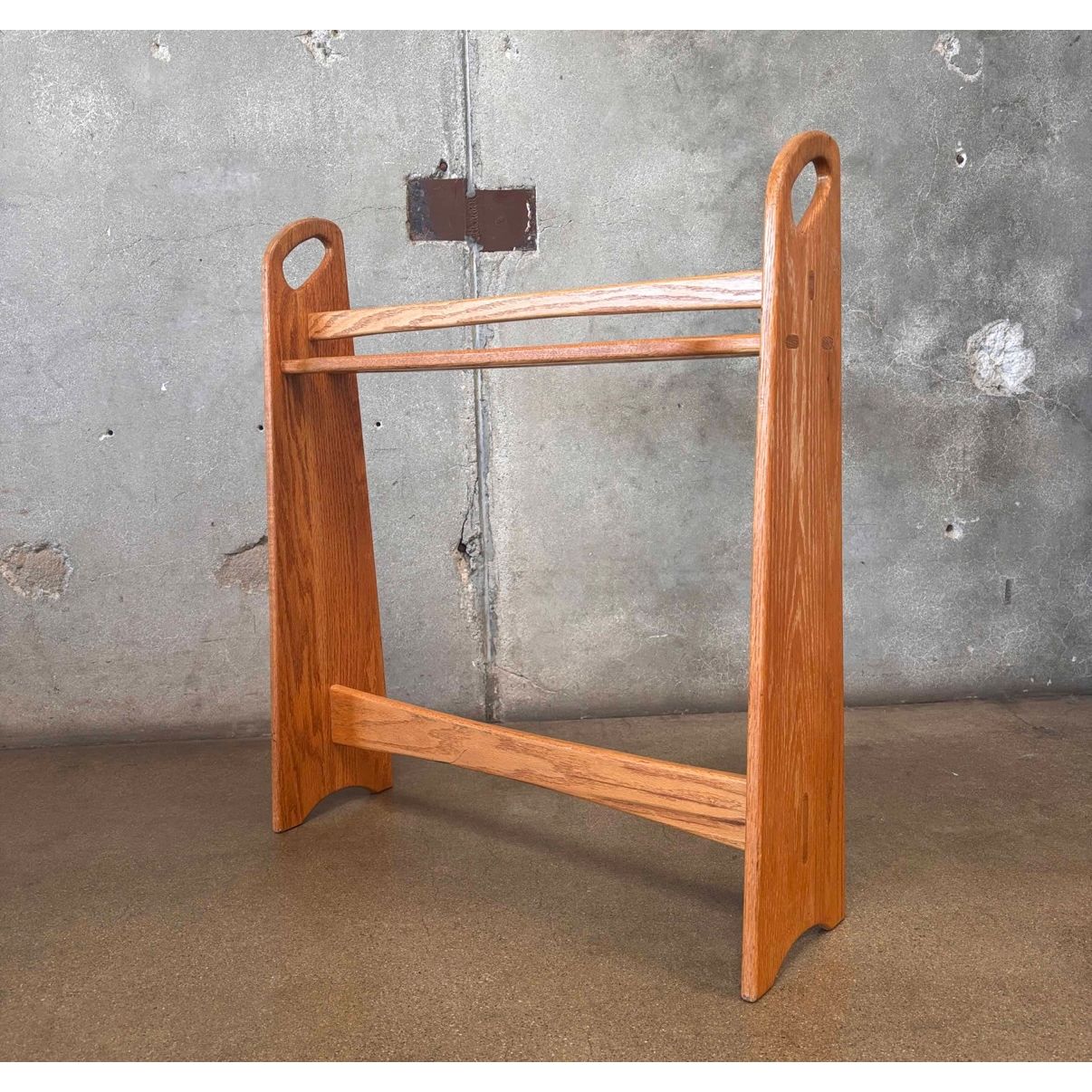 Vintage Oak Frank Evans Blanket Rack