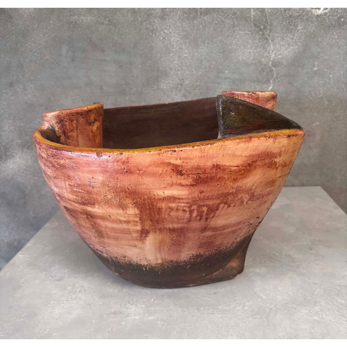 Vintage Hand Carved Vessel