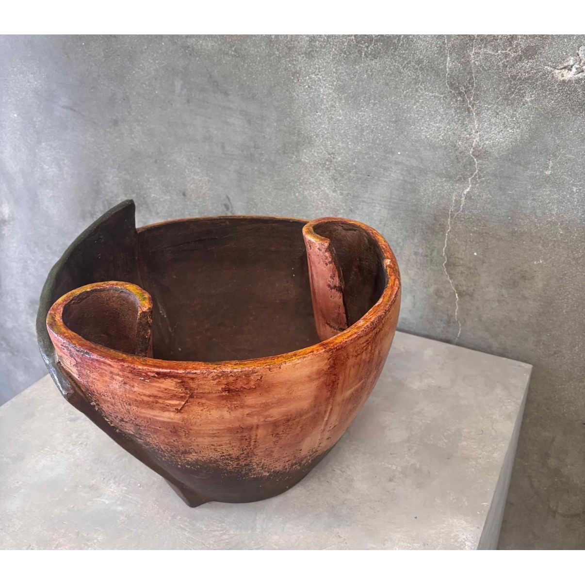 Vintage Hand Carved Vessel