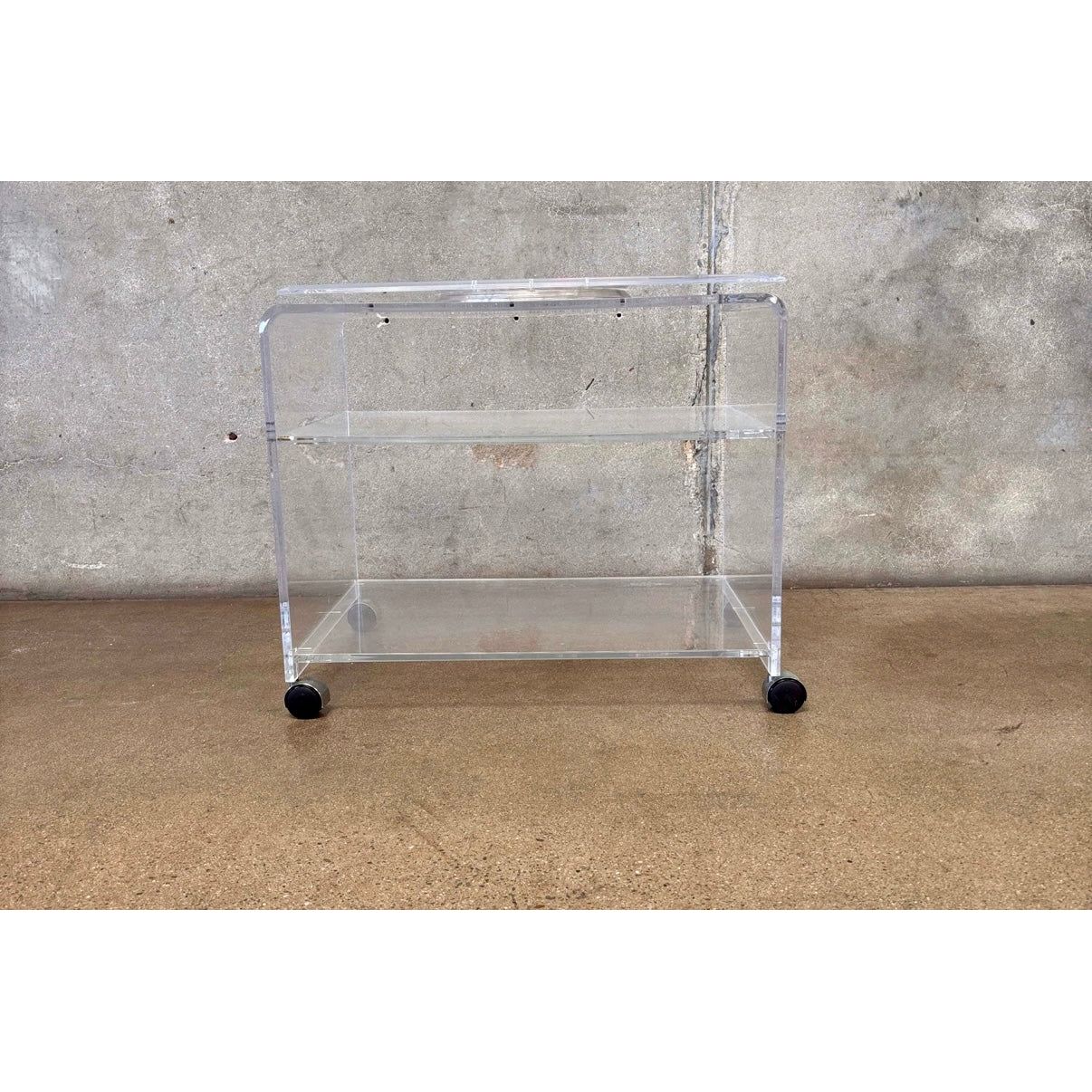 Post Modern Akko Lucite Swivel Tray Cart