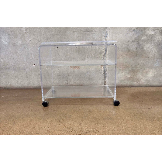 Post Modern Akko Lucite Swivel Tray Cart