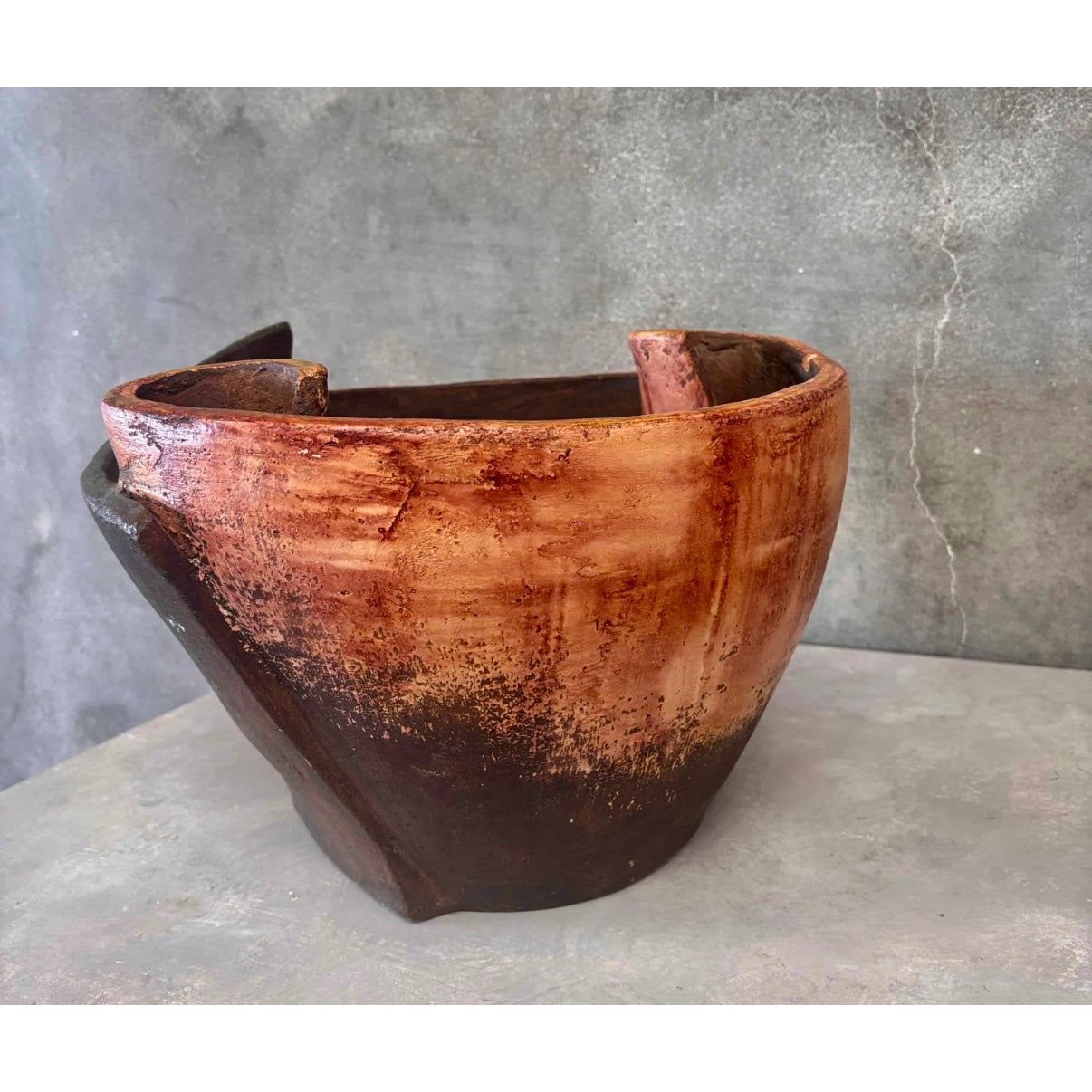 Vintage Hand Carved Vessel