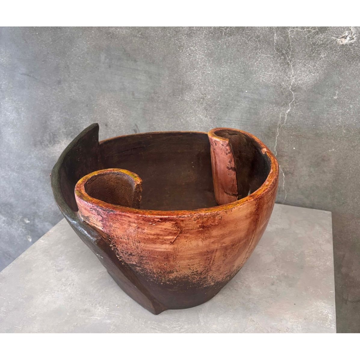 Vintage Hand Carved Vessel