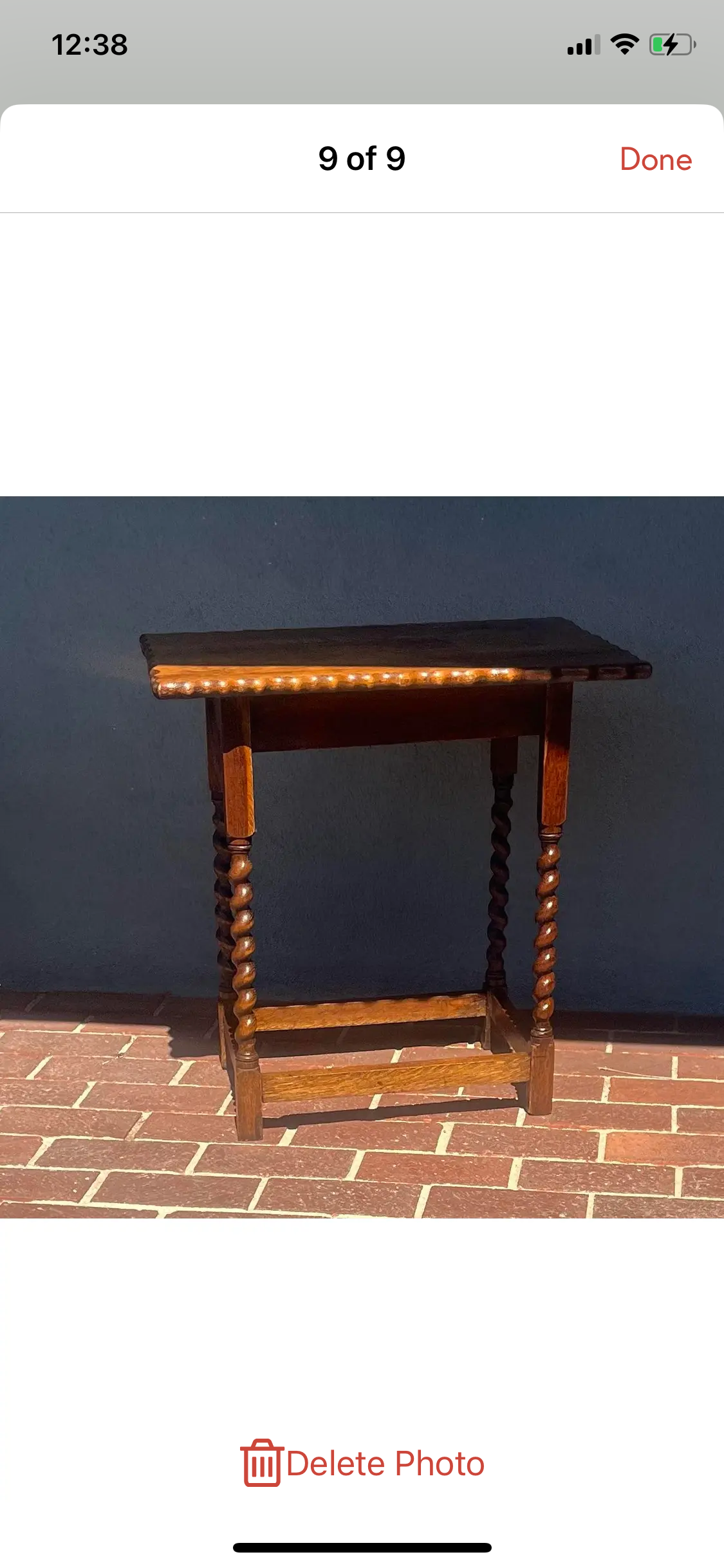 Antique Tiger Oak Side Table