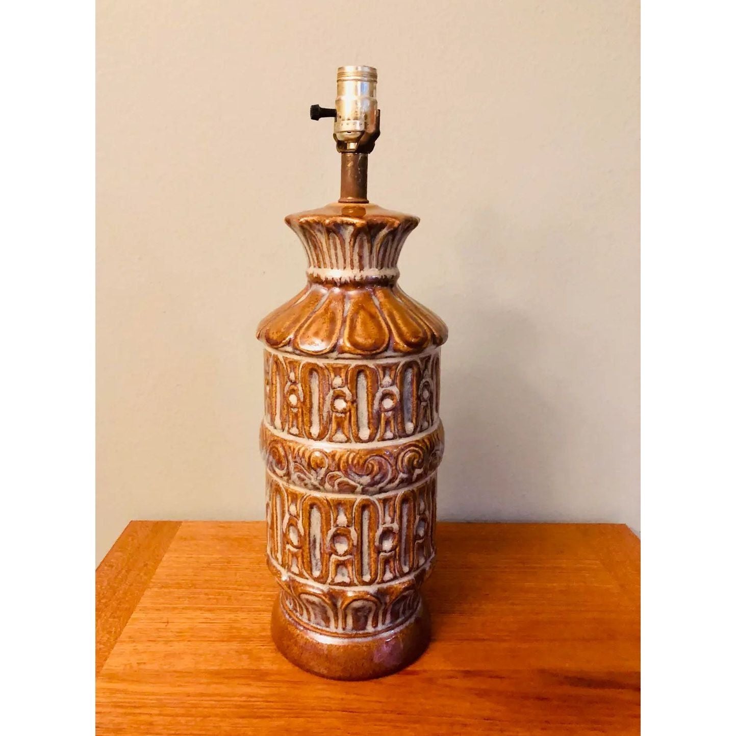 MCM Tiki Ceramic Lamp