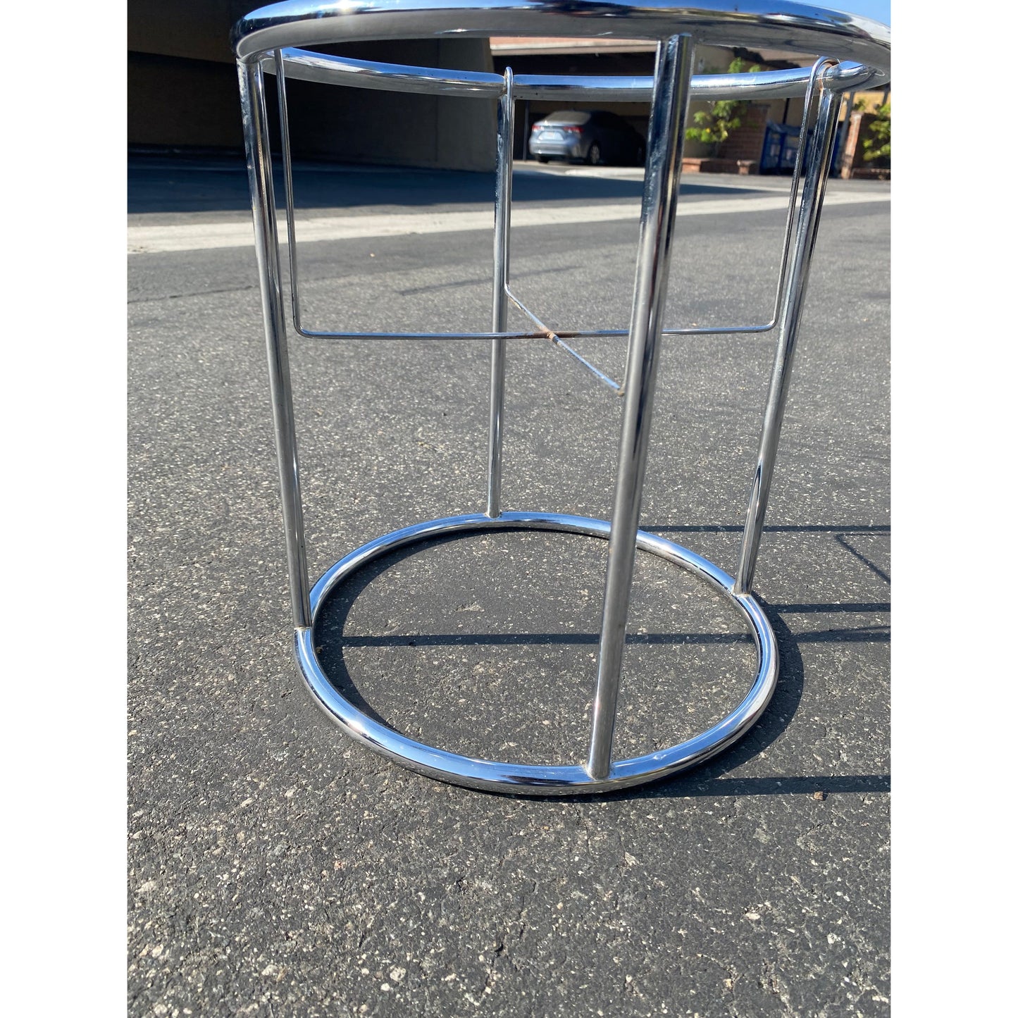 Vintage Chrome Plant Stand