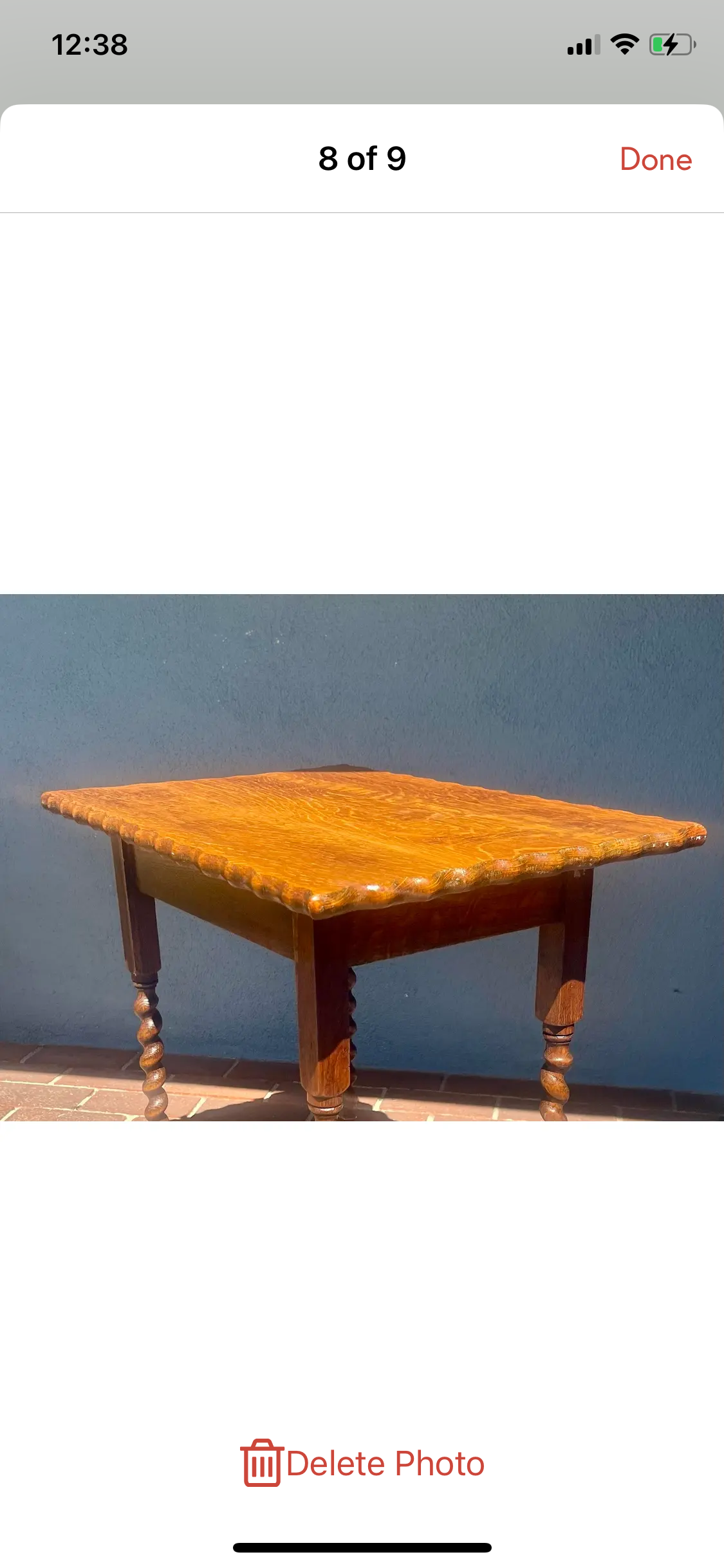 Antique Tiger Oak Side Table