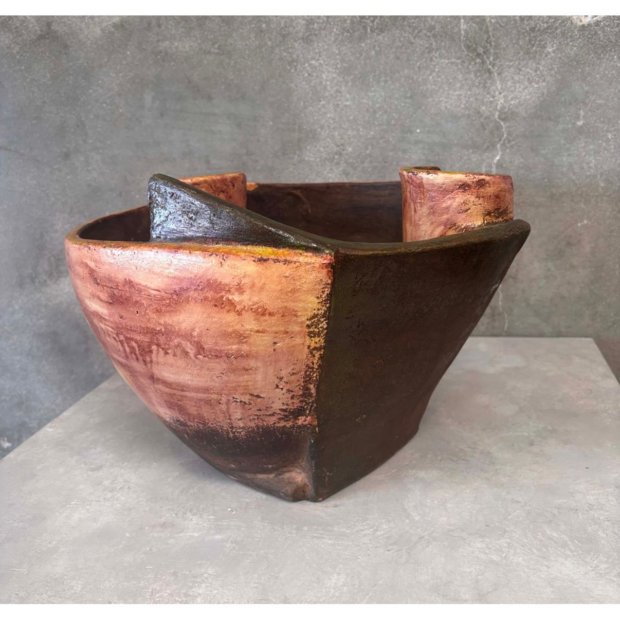 Vintage Hand Carved Vessel