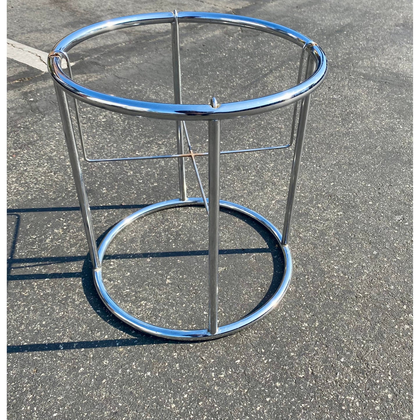 Vintage Chrome Plant Stand