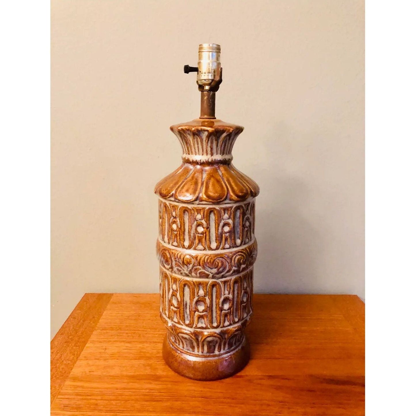 MCM Tiki Ceramic Lamp