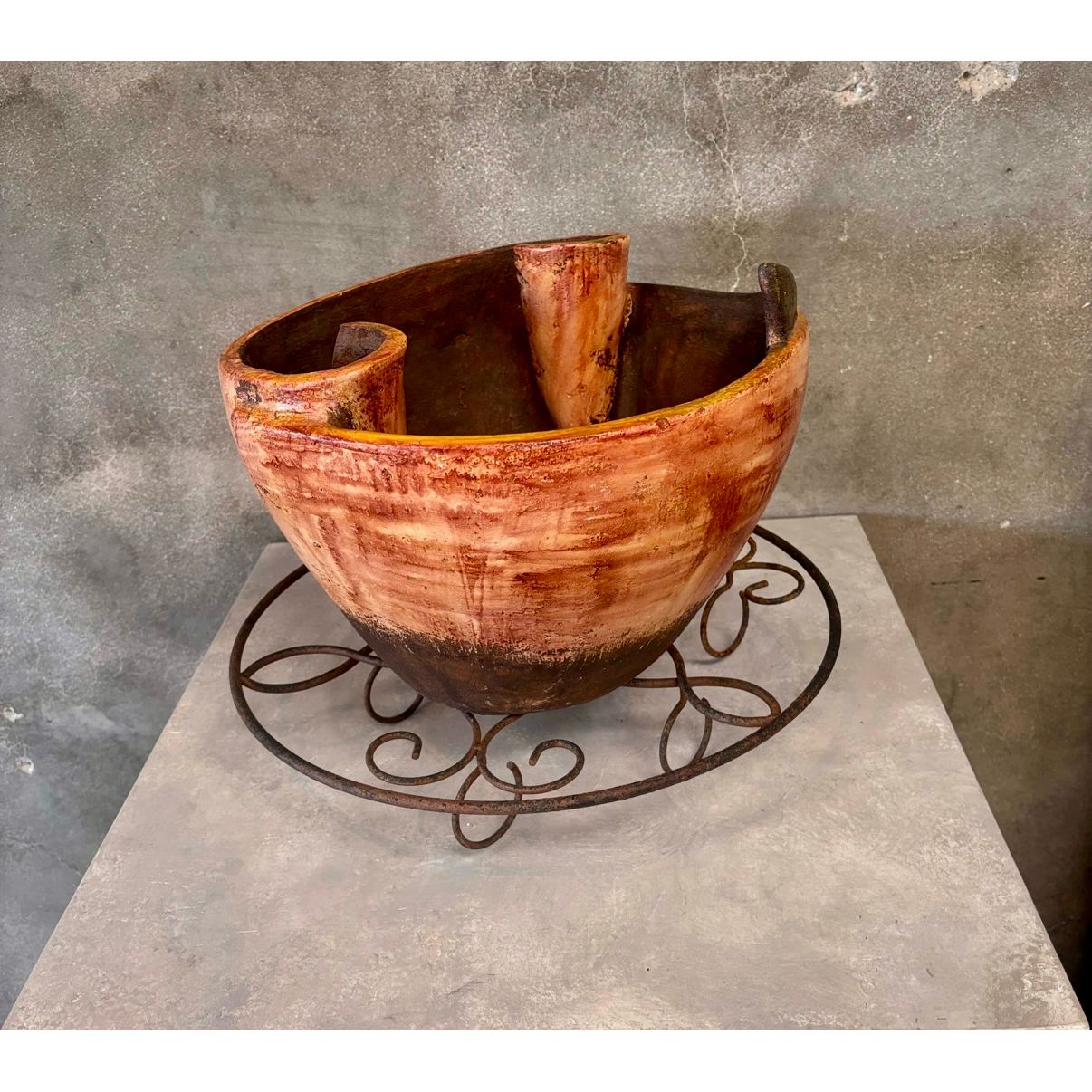 Vintage Hand Carved Vessel