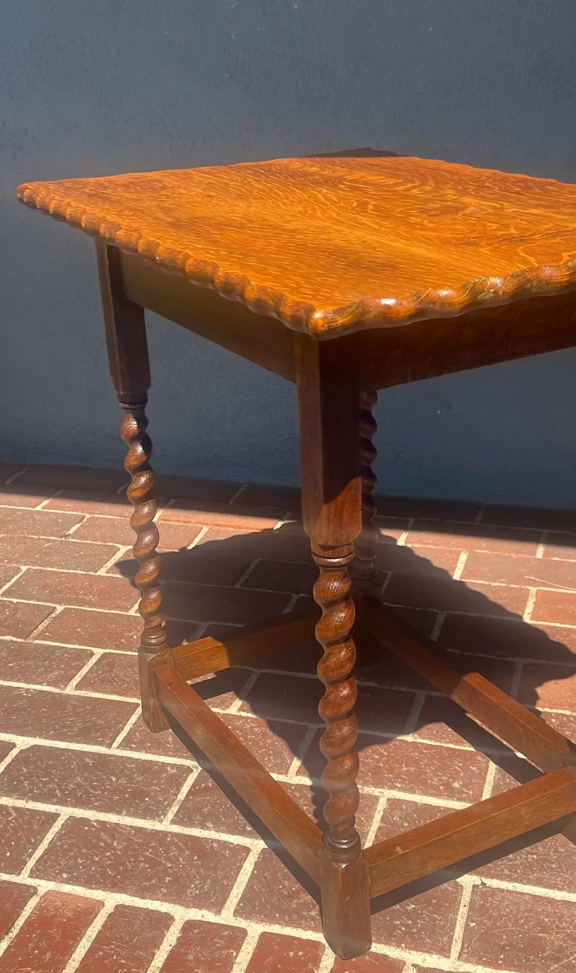 Antique Tiger Oak Side Table